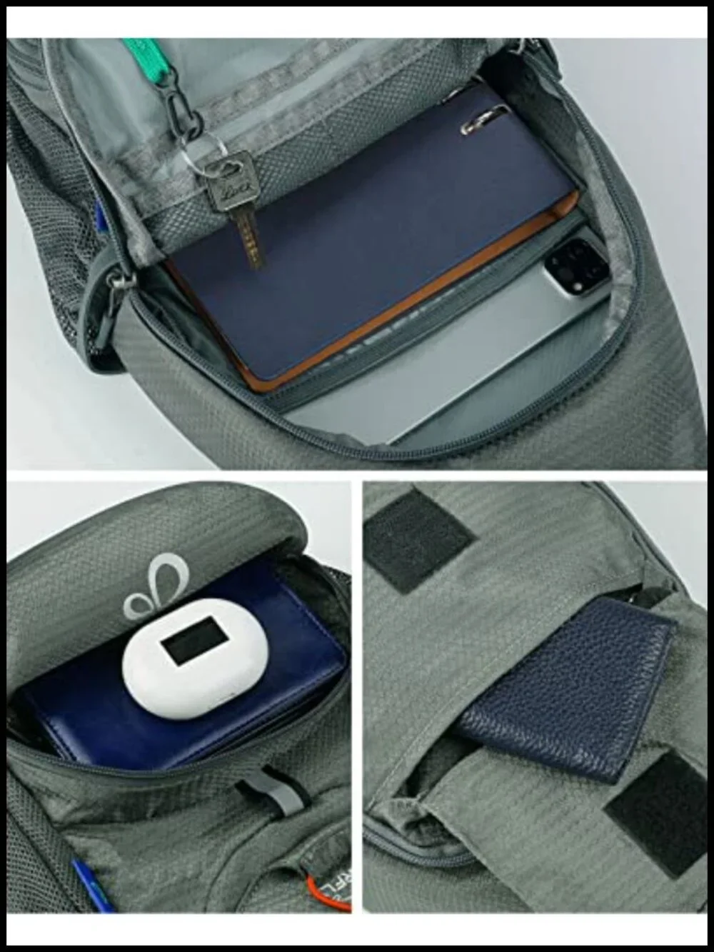 Packable Sling Backpack Crossbody Chest Bag Hiking Travel Water-resistant Nylon